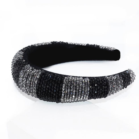 Serre-tête bijou en perles bicolores Maud